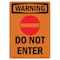 Signmission OSHA Warning Sign, 10" Height, Rigid Plastic, Do Not Enter, Portrait, WS-P-V-13630 OS-WS-P-710-V-13630 - alternate 1